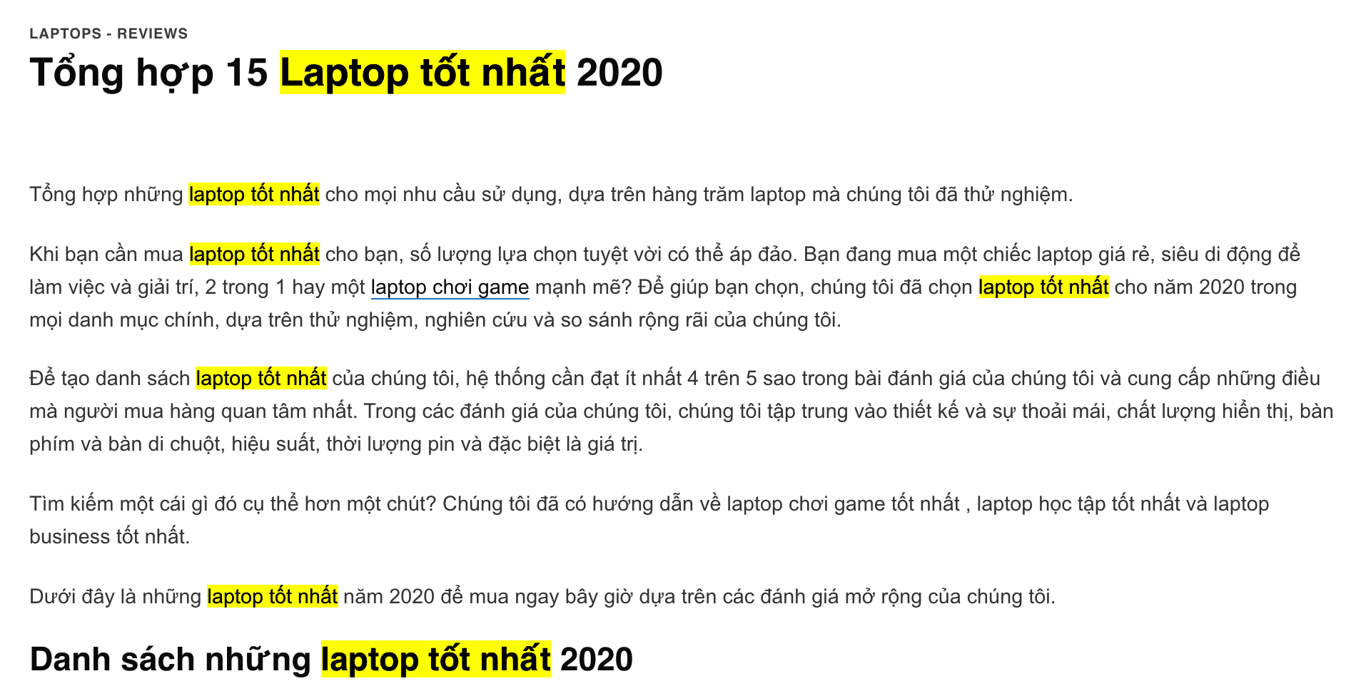 Bạn không nên nhồi nhét từ khóa Seo trong bài blog