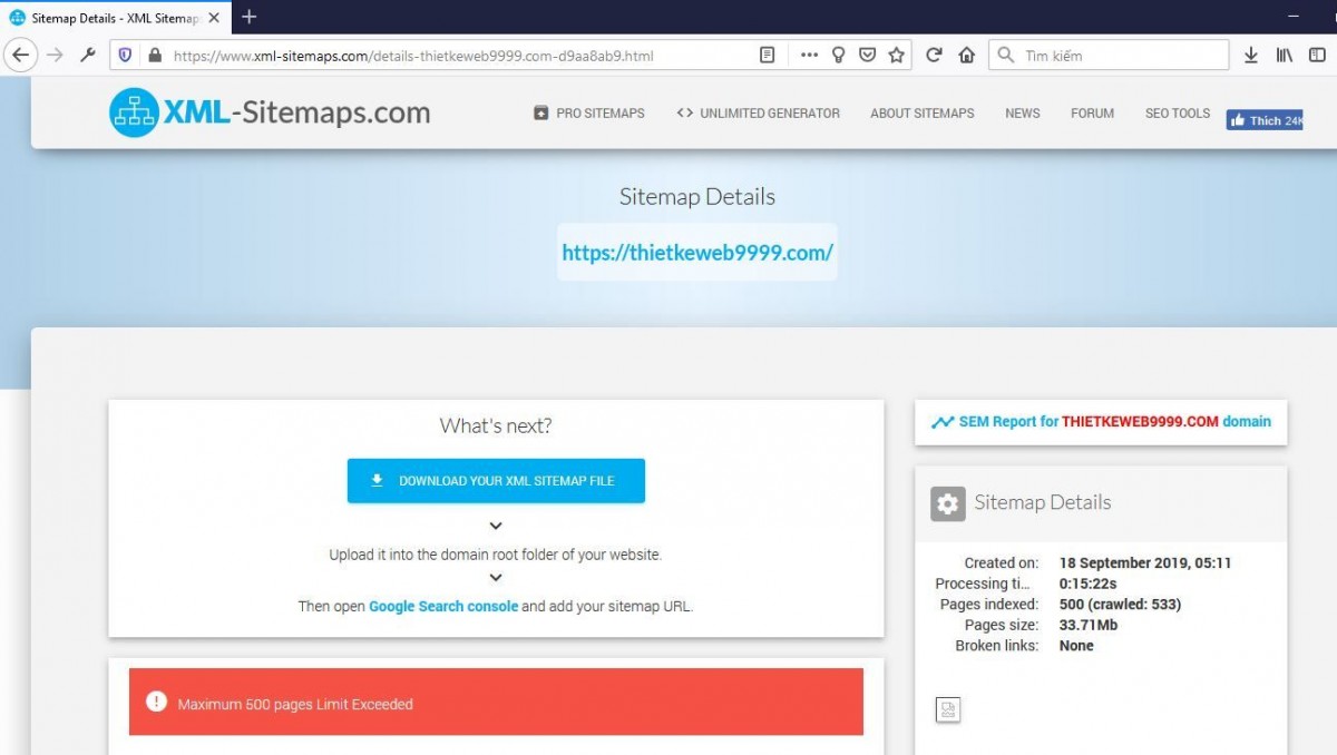 Tạo sitemap đơn giản trên Internet với XML sitemap